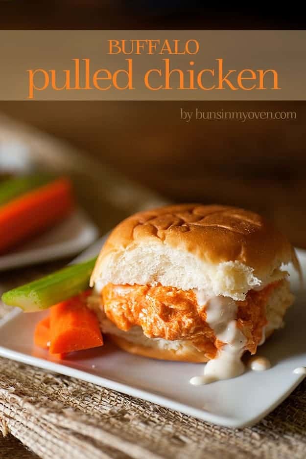 buffalo pulled chicken sandwiches