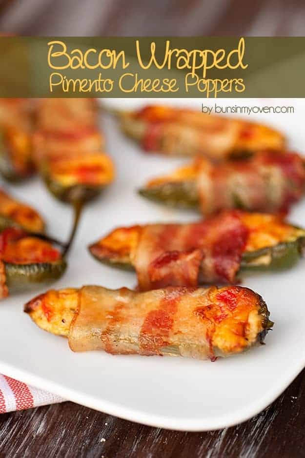 bacon wrapped pimento cheese poppers