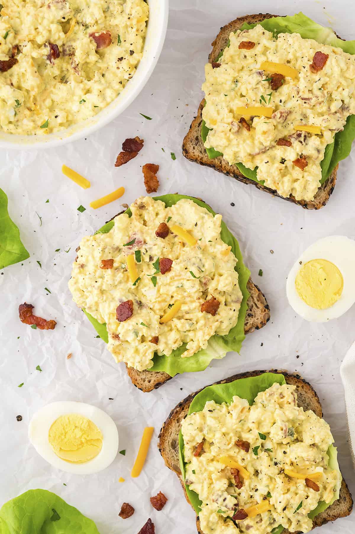 cheddar bacon egg salad recipe