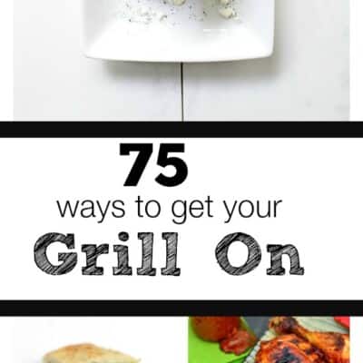 A photo collage of several foods cooked on the grill.