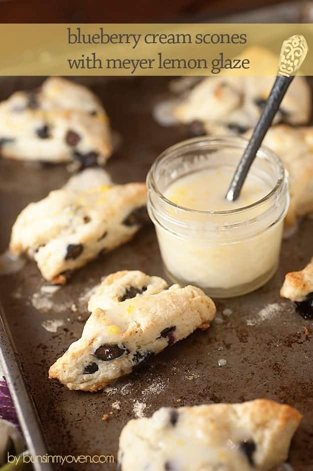 Love these Spring inspired blueberry cream scones! These scones are so tender and fluffy!