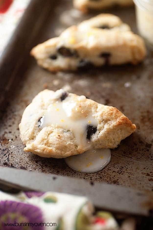 Love these Spring inspired blueberry cream scones! These scones are so tender and fluffy!