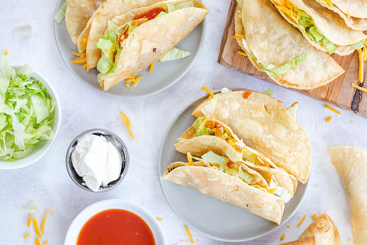 The BEST fried taco recipe...a copycat of Jack in the Box's crispy tacos! My family begs for these!