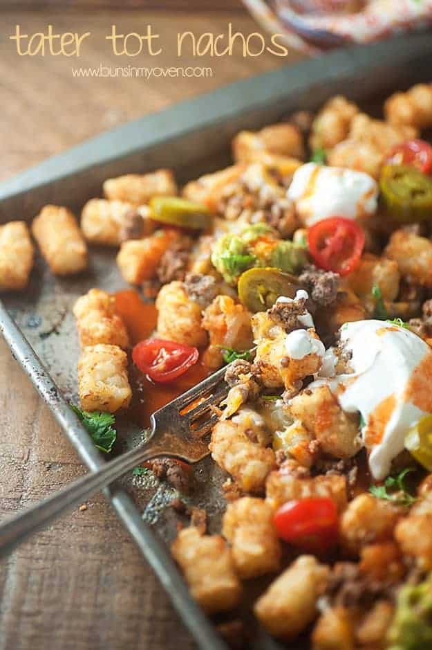 Tater Tot Nachos - an easy summer lunch that kids love!