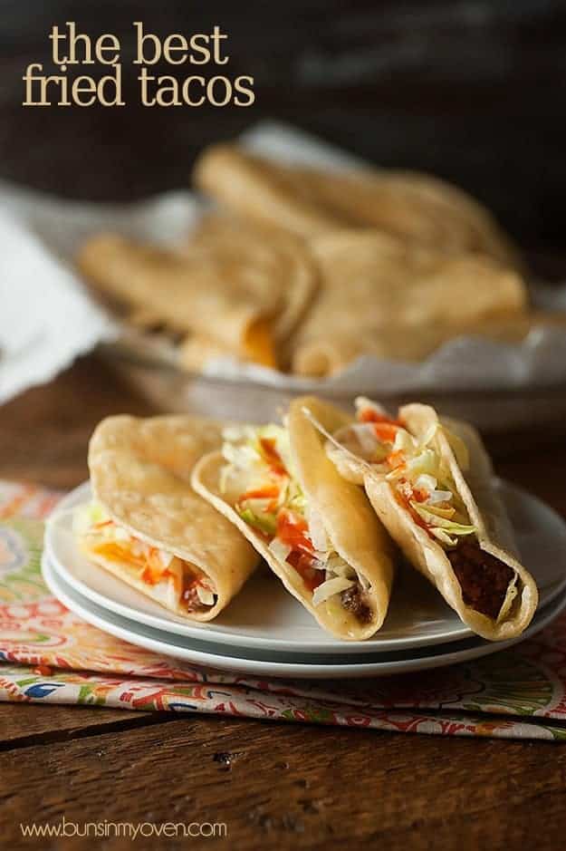 The BEST fried taco recipe...a copycat of Jack in the Box's crispy tacos! My family begs for these!