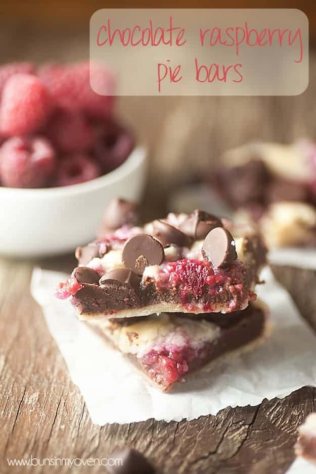 chocolate raspberry pie bars recipe