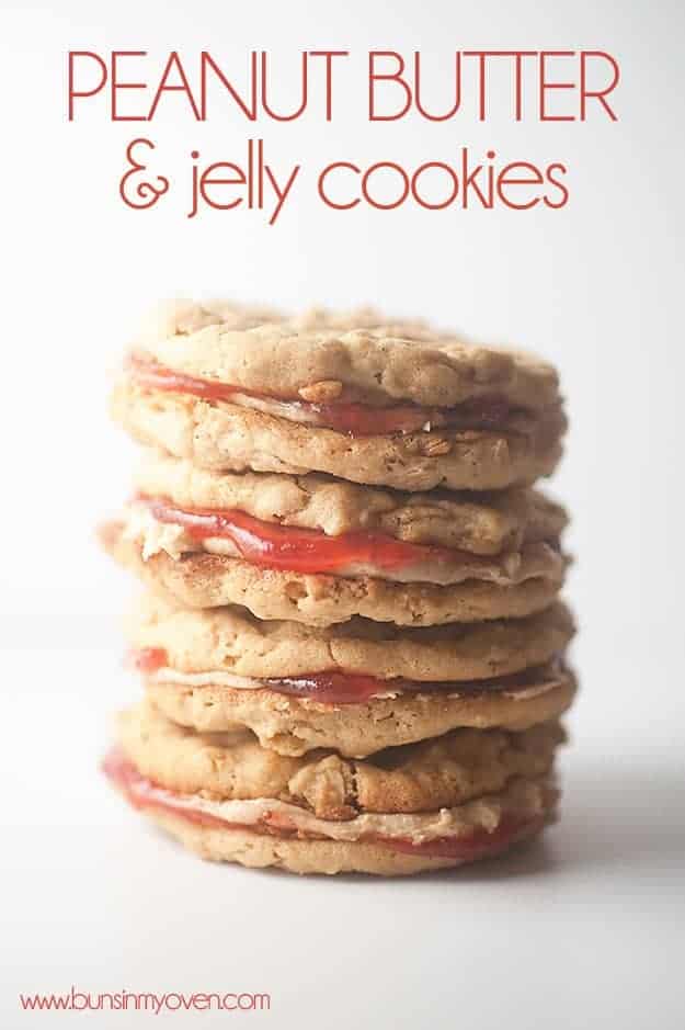 Peanut Butter and Jelly sandwich cookies