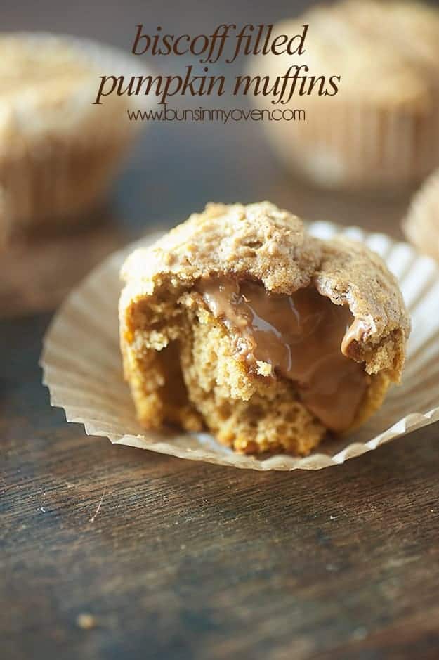 Soft, moist pumpkin donuts loaded with a cookie butter center! 