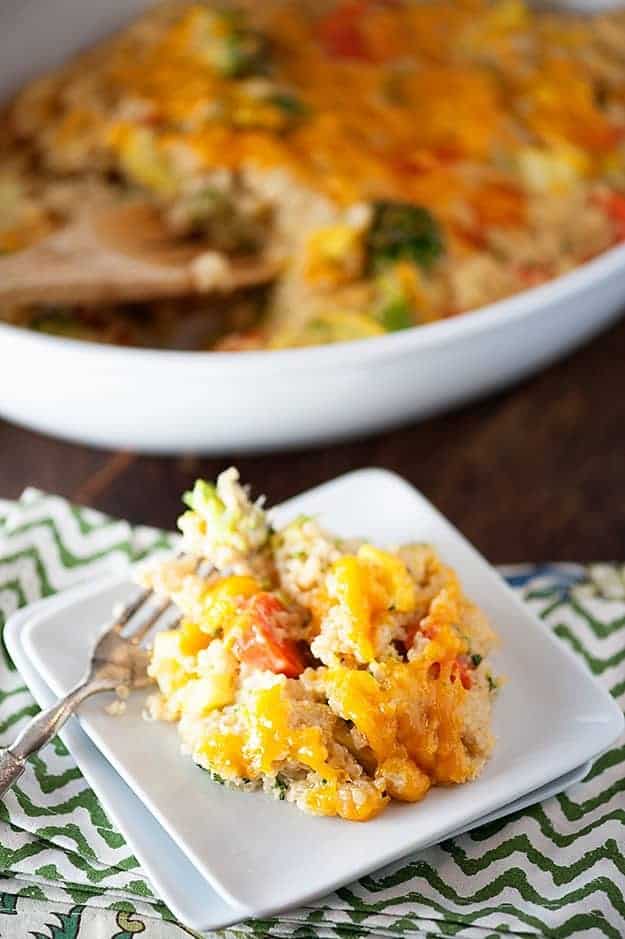 cheesy broccoli casserole recipe with quinoa