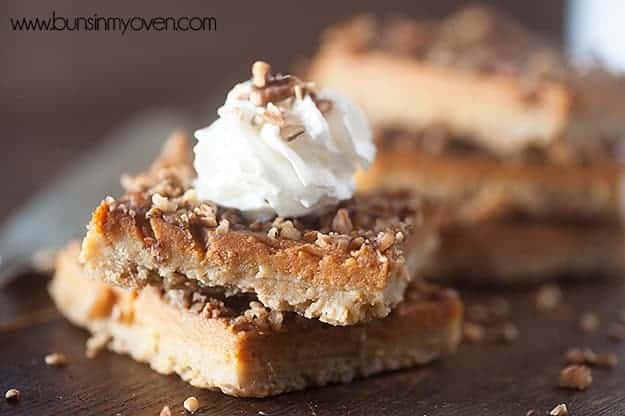 pumpkin pecan pie bars