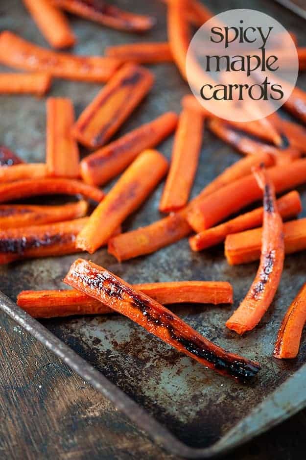 Spicy Maple Roasted Carrots recipe