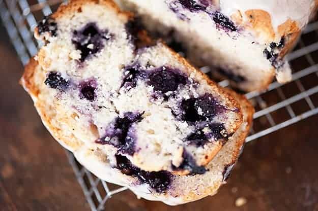 Glazed blueberry muffin bread recipe