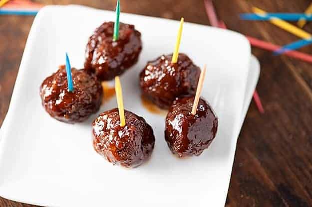 Meatballs with grape jelly sound a little out there, but they are so good! Sweet, saucy perfection!