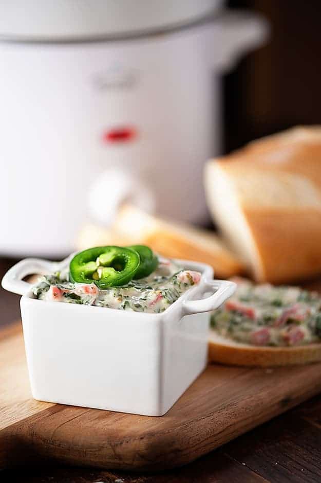 slow cooker spinach dip