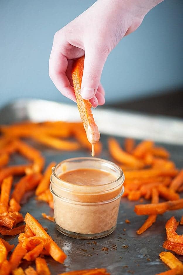 Easy barbecue fry sauce recipe - perfect for french fries and sweet potato fries!