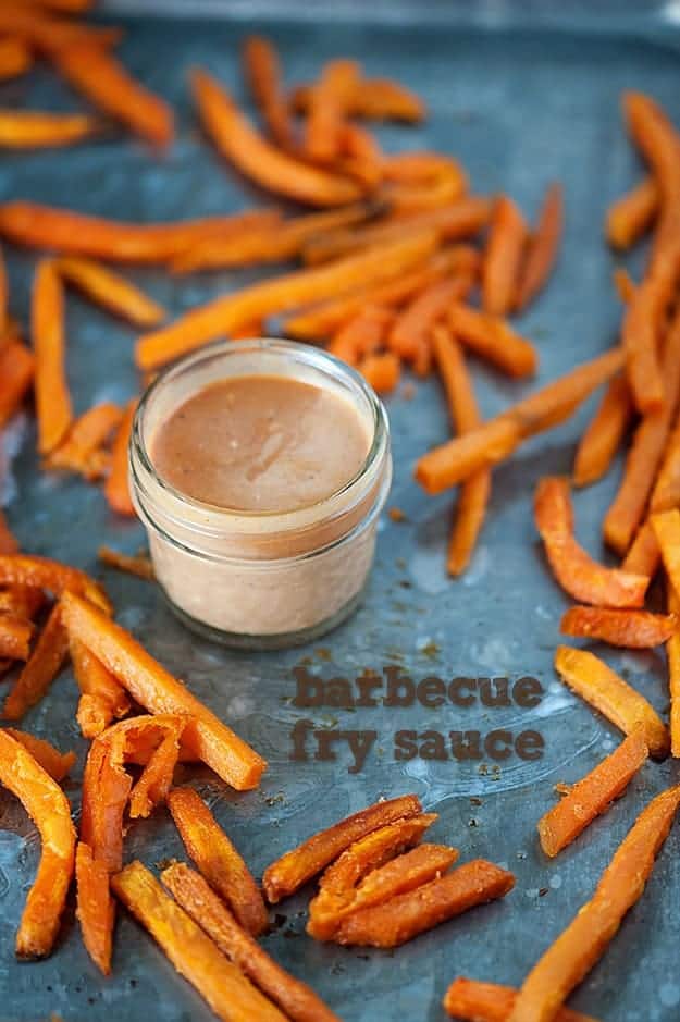 Easy barbecue fry sauce recipe - perfect for french fries and sweet potato fries!