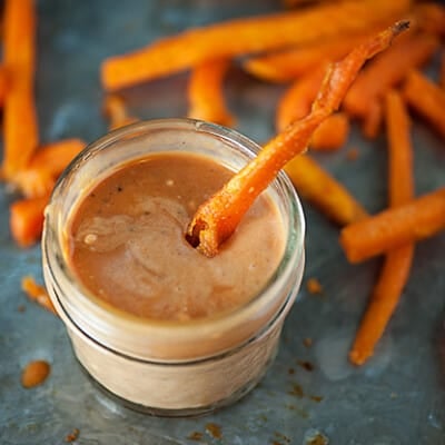 Easy barbecue fry sauce recipe - perfect for french fries and sweet potato fries!