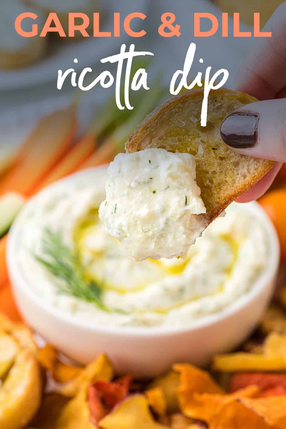 Garlic Ricotta Dip Roasted Garlic Ricotta Dip Recipe | Buns In My Oven