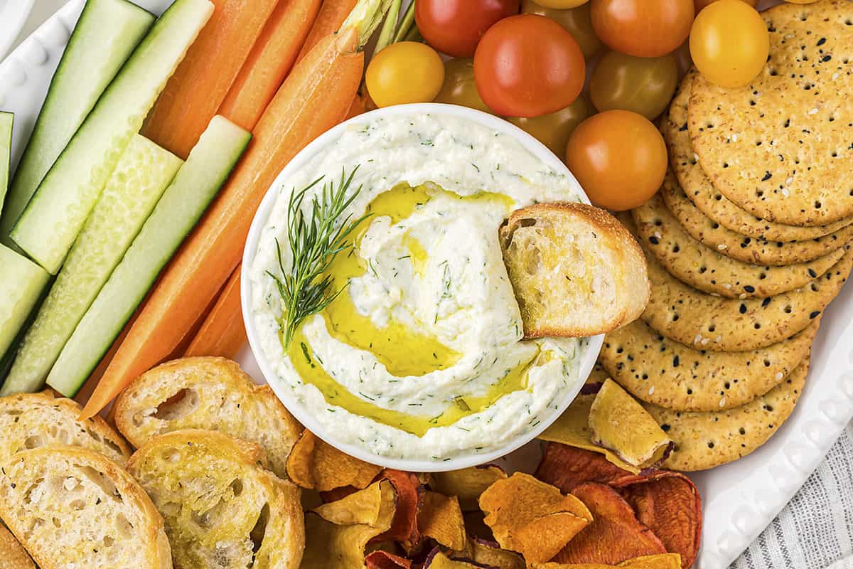 Roasted Garlic & Dill Ricotta Dip