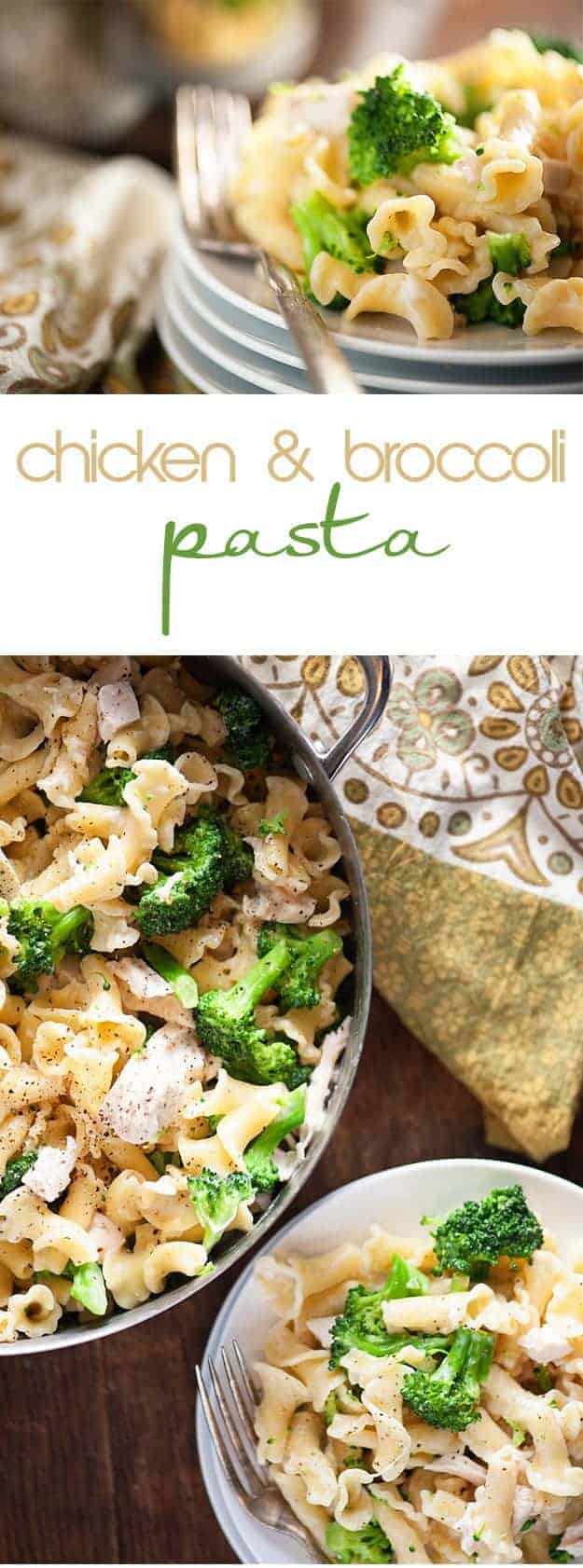 This chicken broccoli pasta recipe is one of those easy dinner recipes you'll make again and again! It's ready in just 20 minutes!