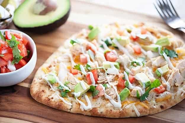 Mexican chicken flatbread recipe