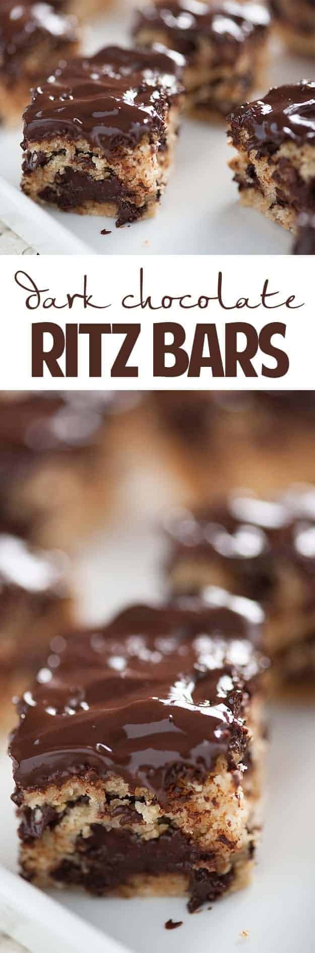 A close up of chocolate ritz bars