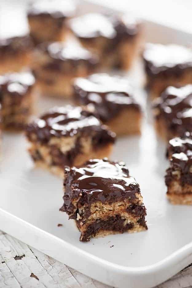 Dark Chocolate Ritz Bars - an easy dessert full of Ritz crackers and chocolate!