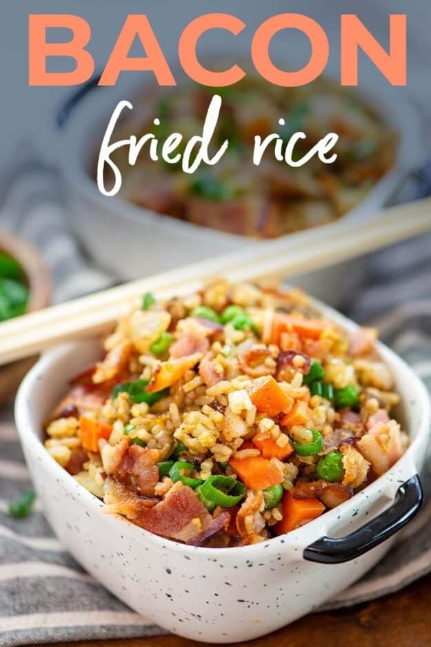 family favorite fried rice recipe in small dish.