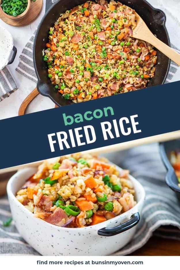 collage of fried rice images.