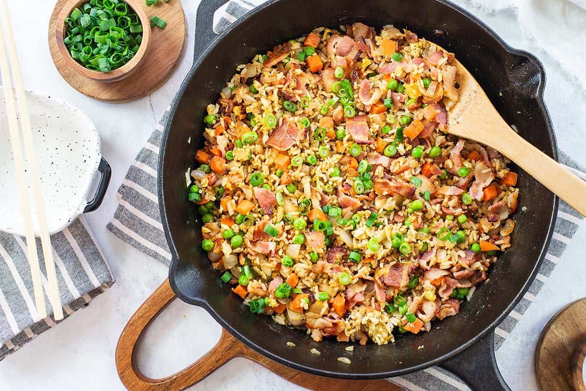 Better Than Takeout Bacon Fried Rice Recipe Buns In My Oven