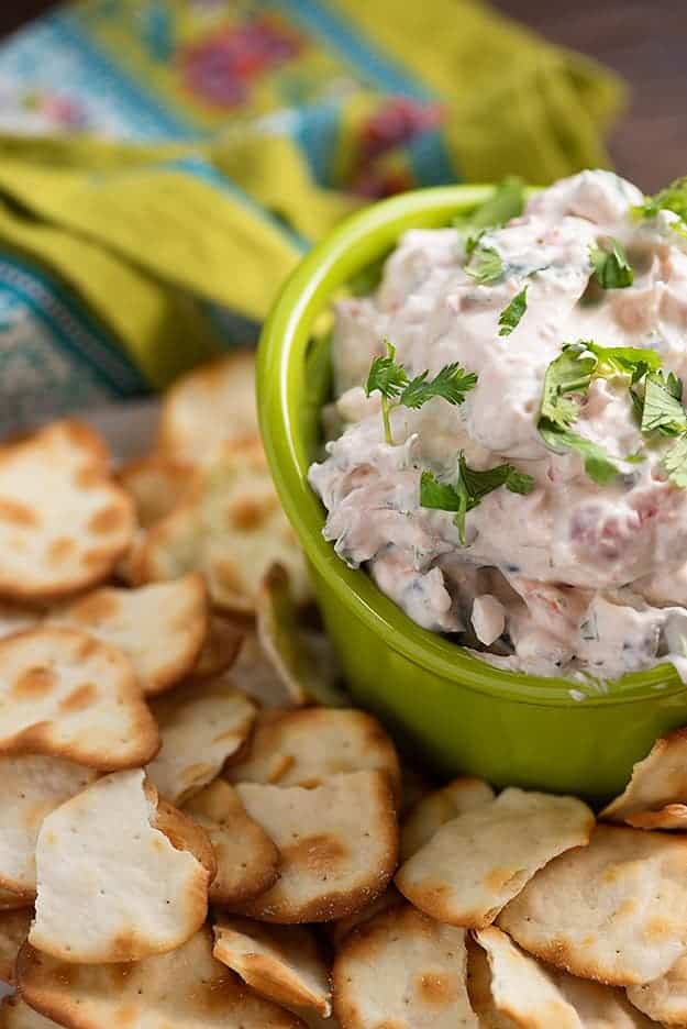 This dip recipe is full of fresh flavors and is perfect for a hot summer day!