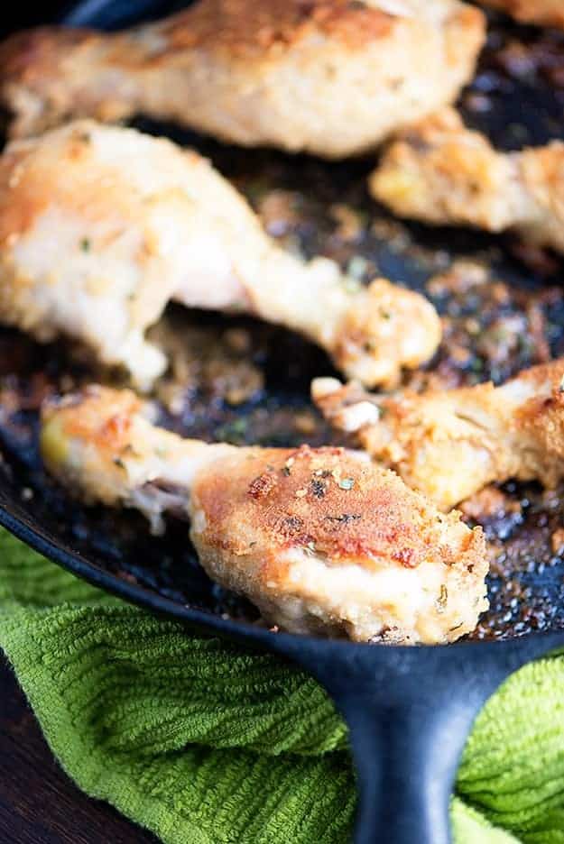 Crispy, crunchy, and fried to perfection right in the oven! These oven fried chicken legs are so easy and kids love it!