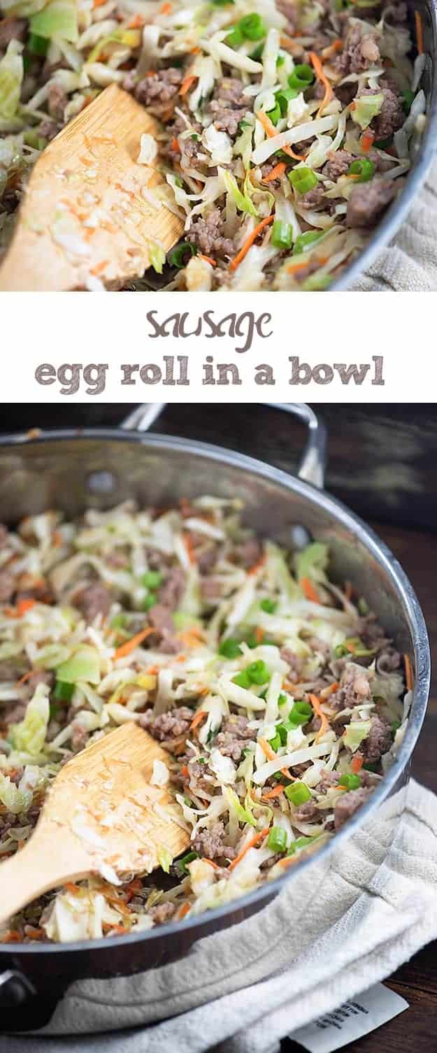 20 minute dinner! Sausage egg roll in a bowl! Low carb keto recipe that is just as good as take out! 