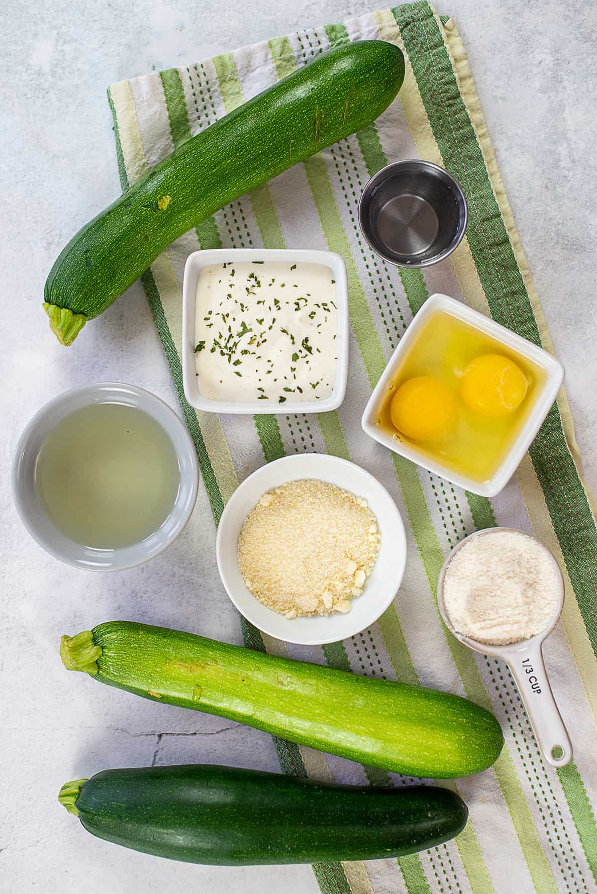 ingredients for fried zucchini recipe
