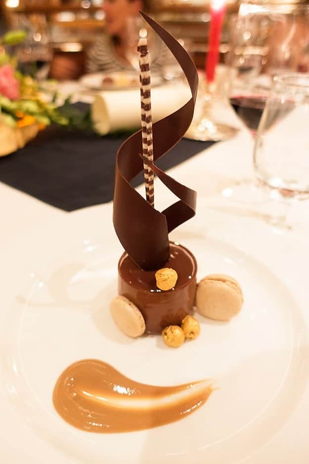 The Chef's Table experience aboard the Ruby Princess! This was the chocolate timbale with hazelnut mousse!