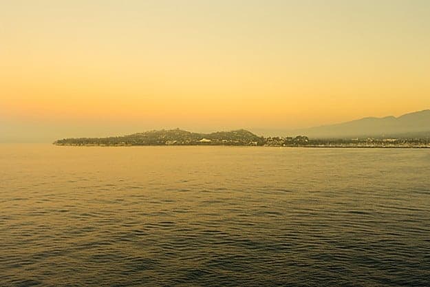 The view of Santa Barbara aboard the Ruby Princess!