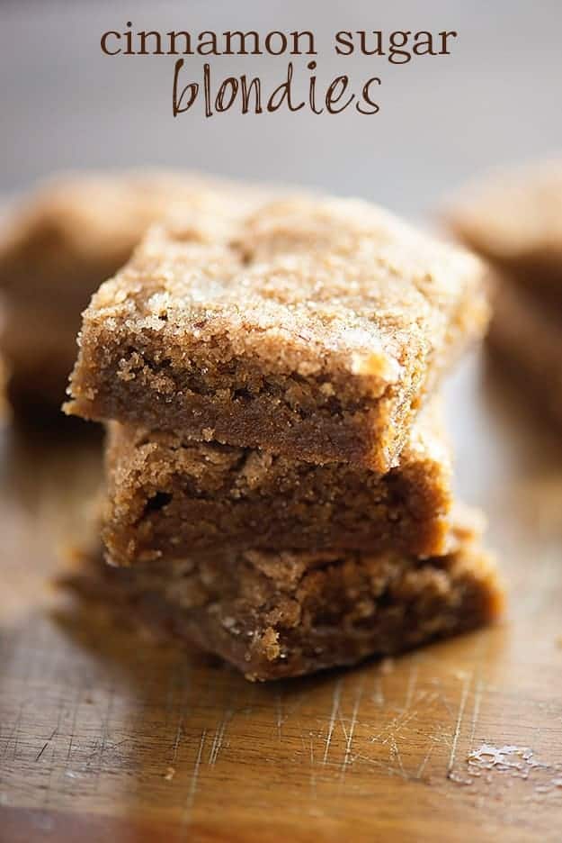 one bowl blondies on cutting board