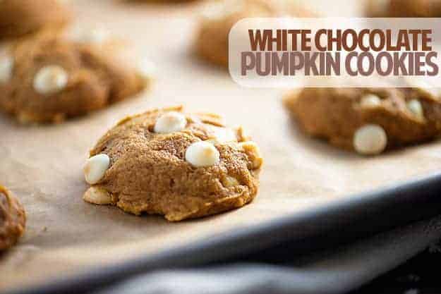white chocolate chip pumpkin cookies