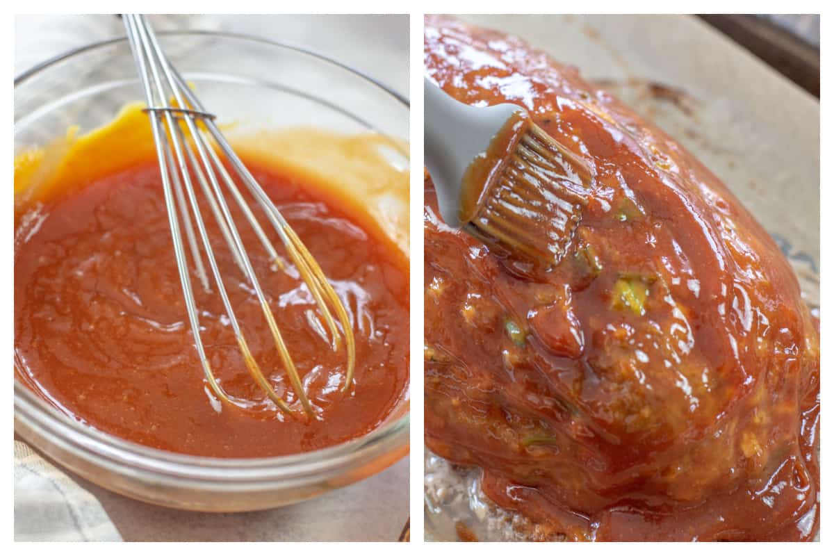 collage of meatloaf sauce images.