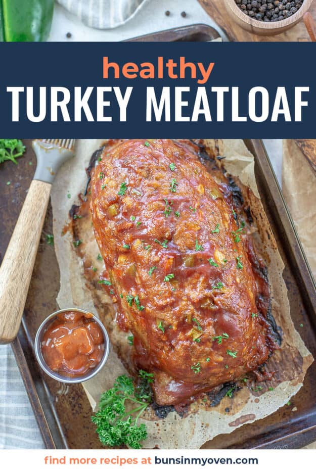 turkey meatloaf recipe on pan.