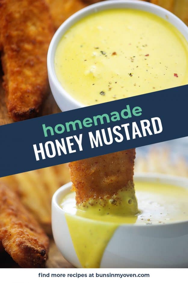 honey mustard dip photo collage for pinterest