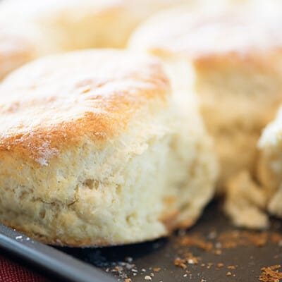 All of my dad's secrets for how to make homemade biscuits! These things are so light and fluffy and perfect!