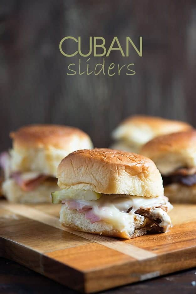 This mini Cuban sandwiches are the perfect use for that pulled pork!