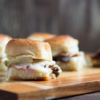 This mini Cuban sandwiches are the perfect use for that pulled pork!