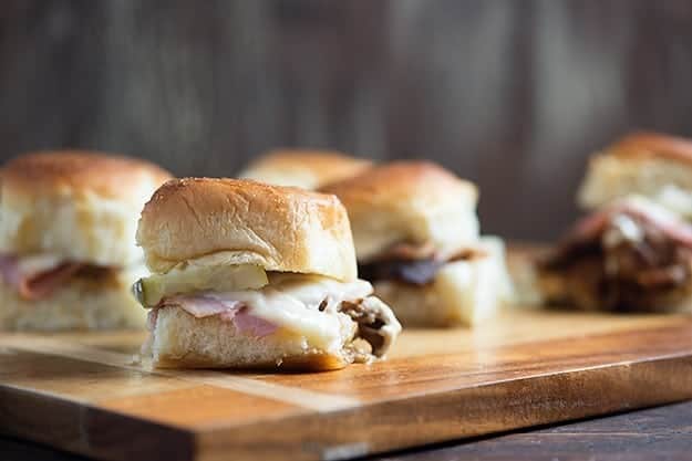 This mini Cuban sandwiches are the perfect use for that pulled pork! 