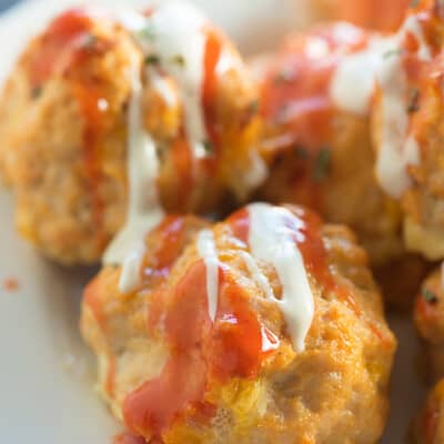 Low carb and keto friendly! These buffalo meatballs are perfect for snacking on!