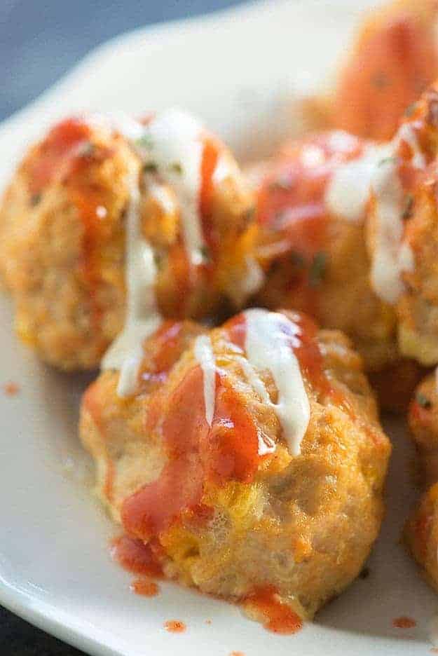 Low carb and keto friendly! These buffalo meatballs are perfect for snacking on!