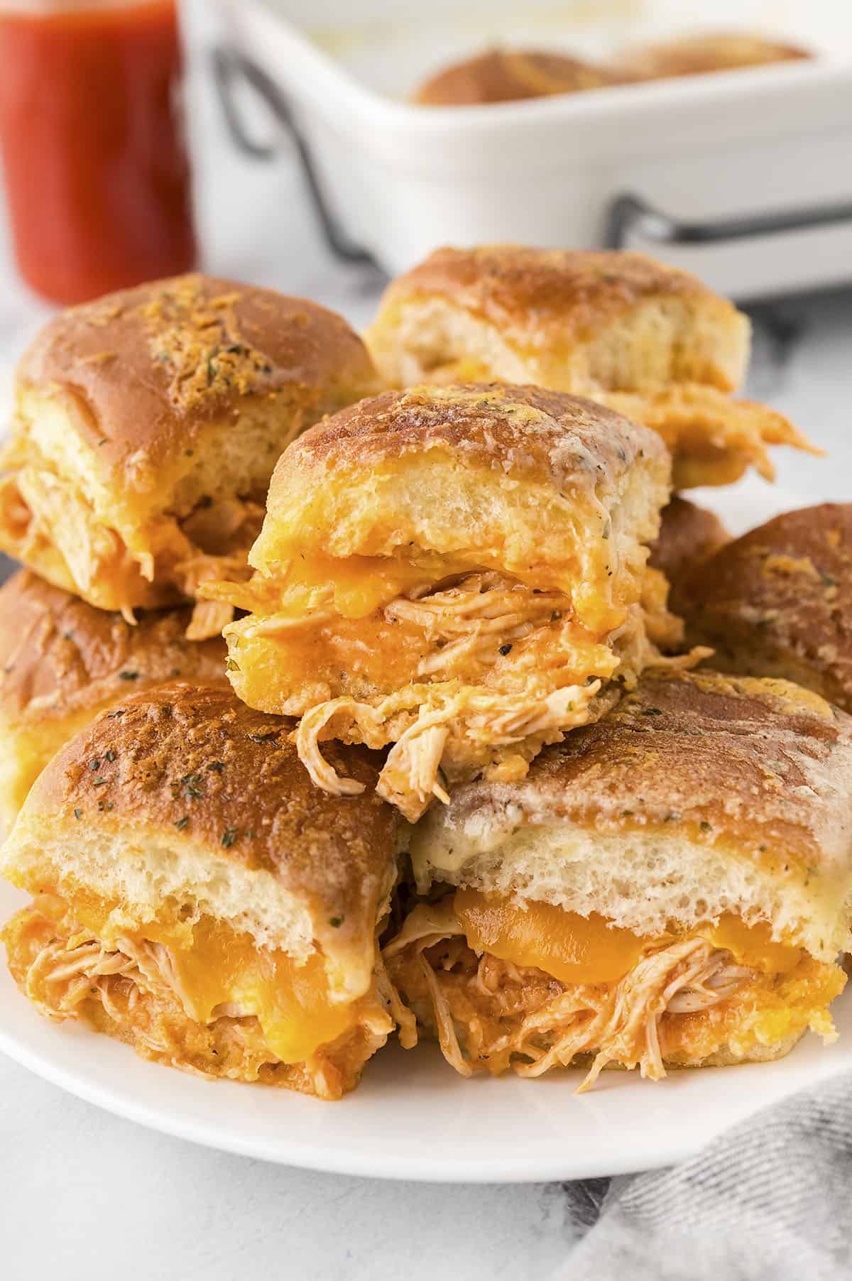 These buffalo chicken sliders are so easy to make! I love them for a quick dinner or snack!