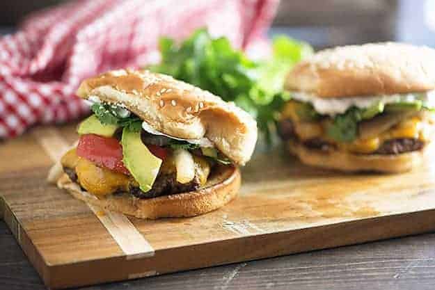We love these steak fajita burgers! Juicy and perfect for grilling!