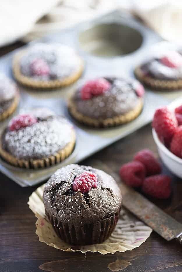 Chocolate Raspberry Muffins-image